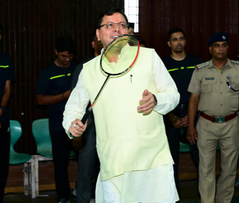 मुख्यमंत्री श्री पुष्कर सिंह धामी ने परेड ग्राउंड, देहरादून में 24 जुलाई से 28 जुलाई तक आयोजित होने वाली 22वीं उत्तराखण्ड राज्य जूनियर एवं सीनियर बैडमिंटन चैंपियनशिप का शुभारंभ किया।